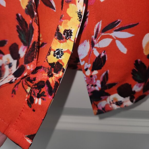 A New Day Sleeveless Floral Button-Up Keyhole Tie-Neck Blouse – Women’s Size XS - Picture 11 of 14